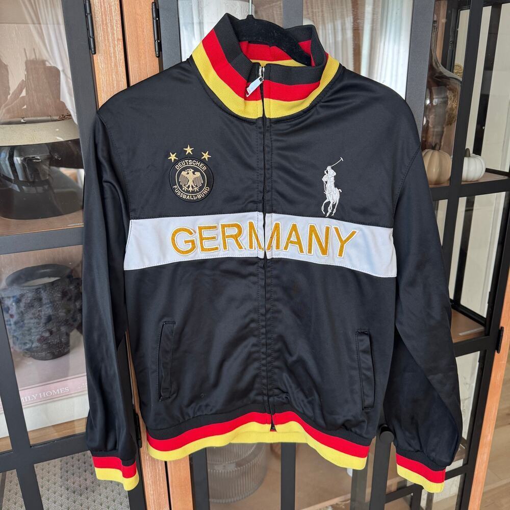 Vintage Germany Ralph Lauren Polo zip up jacket soccer futbol national team
